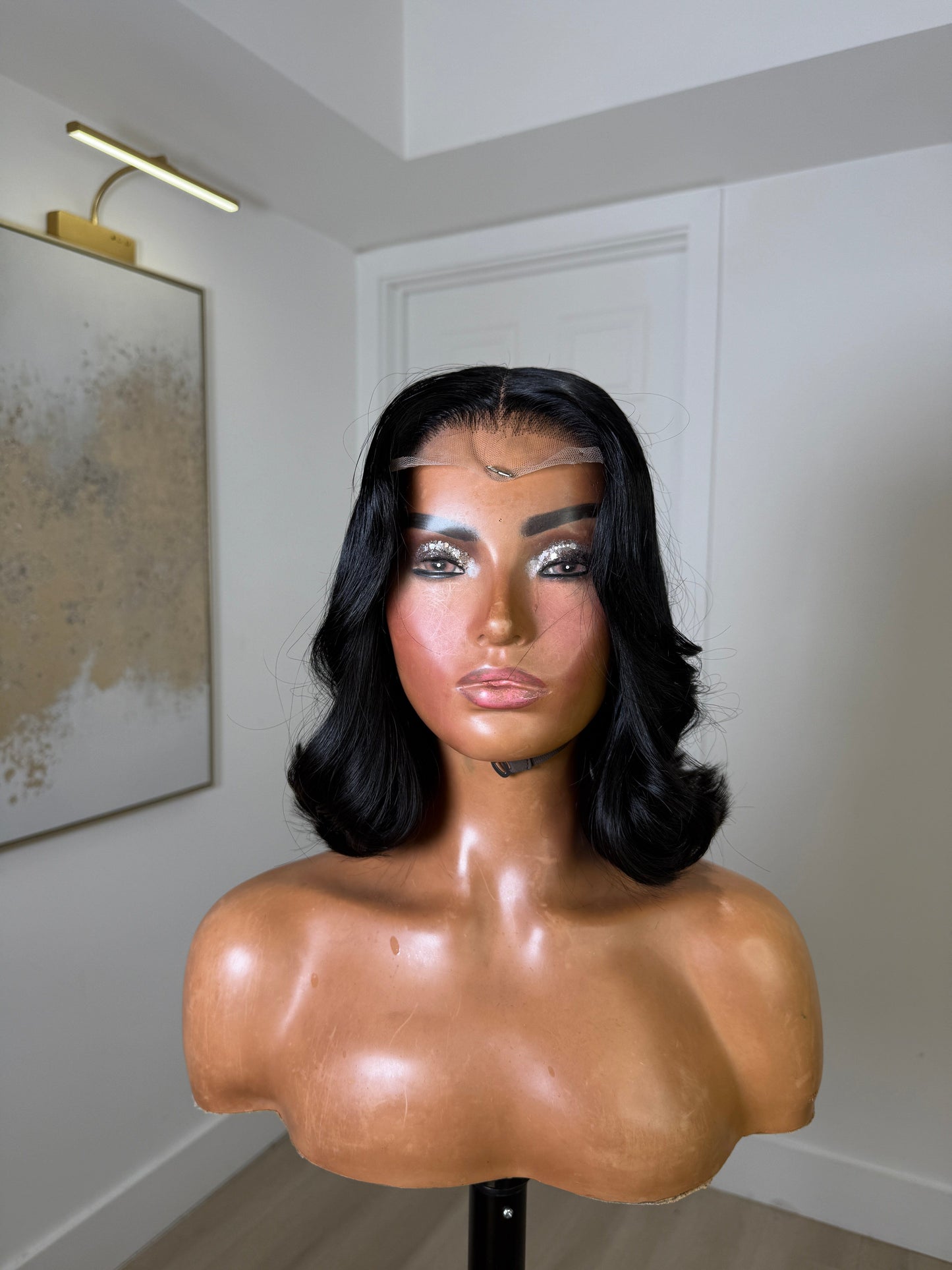 Missy Jet black premade 4x4 closure unit 12 inches
