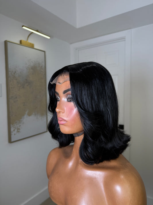 Missy Jet black premade 4x4 closure unit 12 inches